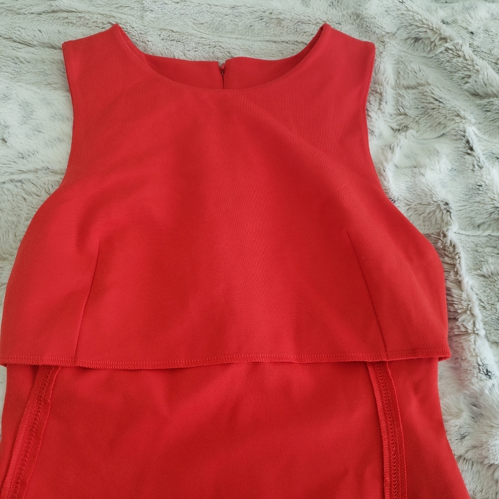 BABATON ARITZIA "MIGUEL" RED ORANGE SLEEVELESS DRESS  SIZE 4 - Picture 11 of 15
